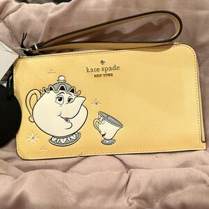 Kate Spade New York Beauty And The Beast Medium L-Zip Wristlet, Daybreak